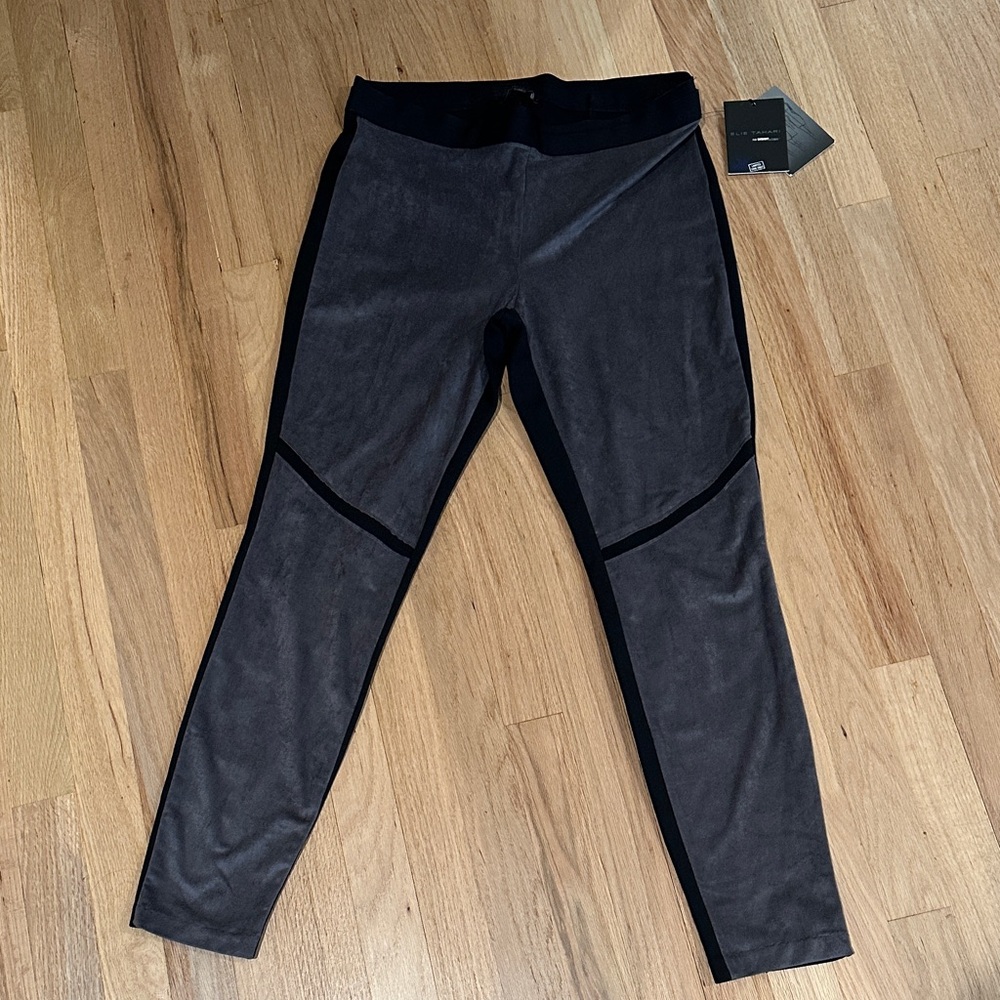 Elie Tahari Gray and Black Leggings